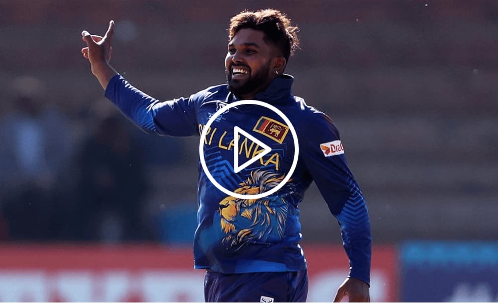 [Watch] Wanindu Hasaranga Picks Three Wickets in an Over Against Oman in ICC World Cup Qualifiers